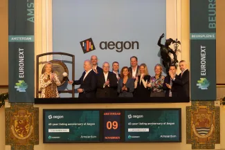 Aegon 40 jaar beursnotering - Euronext Amsterdam